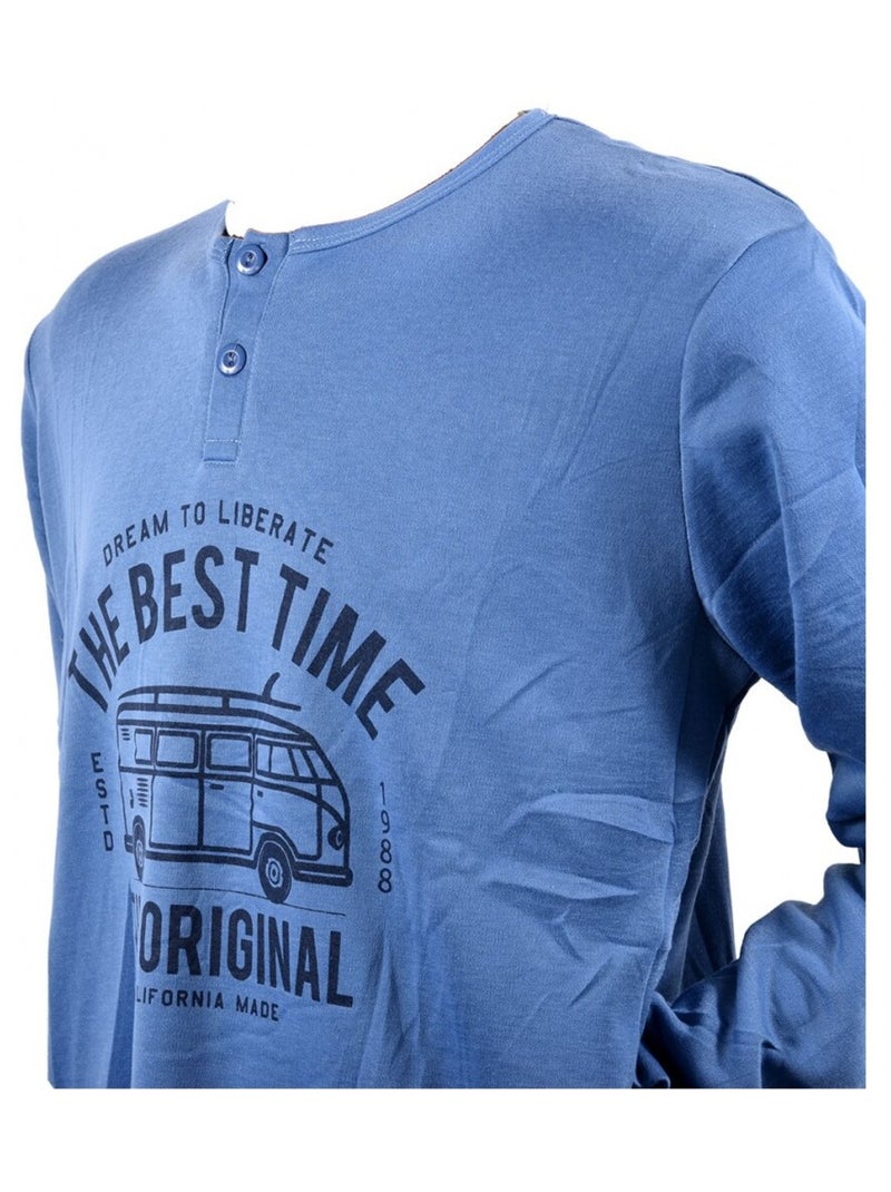 Pijama Homem Comprido SWEET SECRET Azul - Kiabi