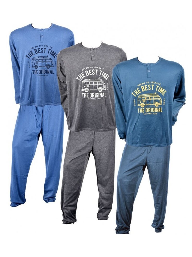 Pijama Homem Comprido SWEET SECRET Azul - Kiabi