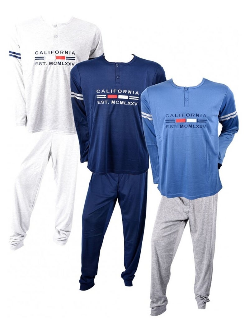 Pijama Homem Comprido SWEET SECRET Cinza - Kiabi