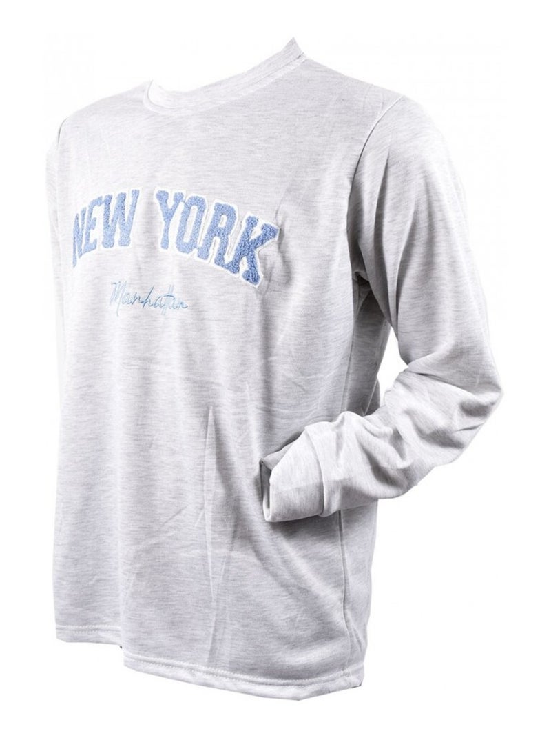Pijama Homem Comprido SWEET SECRET Cinza - Kiabi