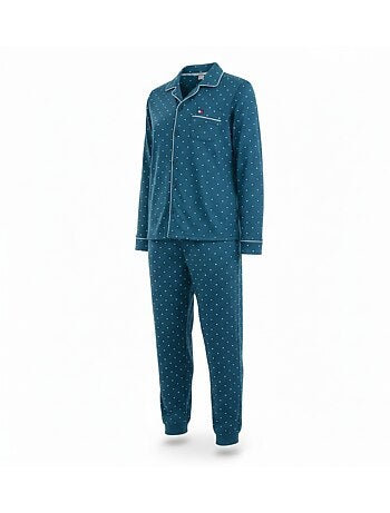 Pijama homem duplo polar abotoado bolinhas ozabi