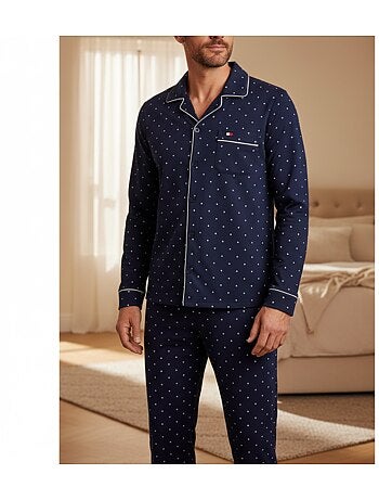 Pijama homem duplo polar abotoado bolinhas ozabi