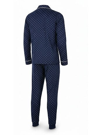 Pijama homem duplo polar abotoado bolinhas ozabi