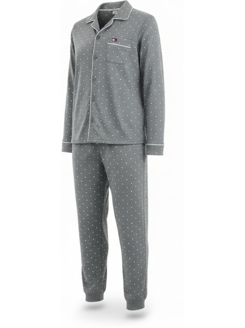 Pijama homem duplo polar abotoado bolinhas ozabi - Kiabi Pijama homem duplo polar abotoado bolinhas ozabi - Kiabi