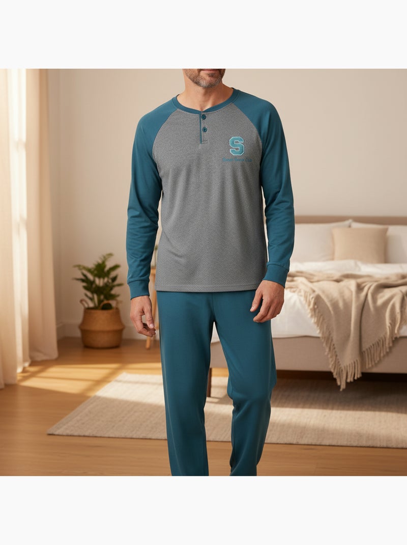 Pijama homem felpudo bicolor ozabi sweet secret club Azul - Kiabi