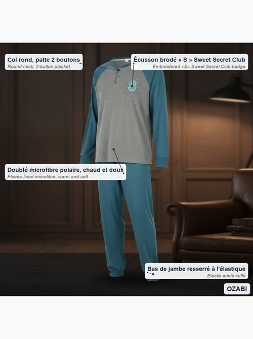 Pijama homem felpudo bicolor ozabi sweet secret club - Kiabi Pijama homem felpudo bicolor ozabi sweet secret club - Kiabi