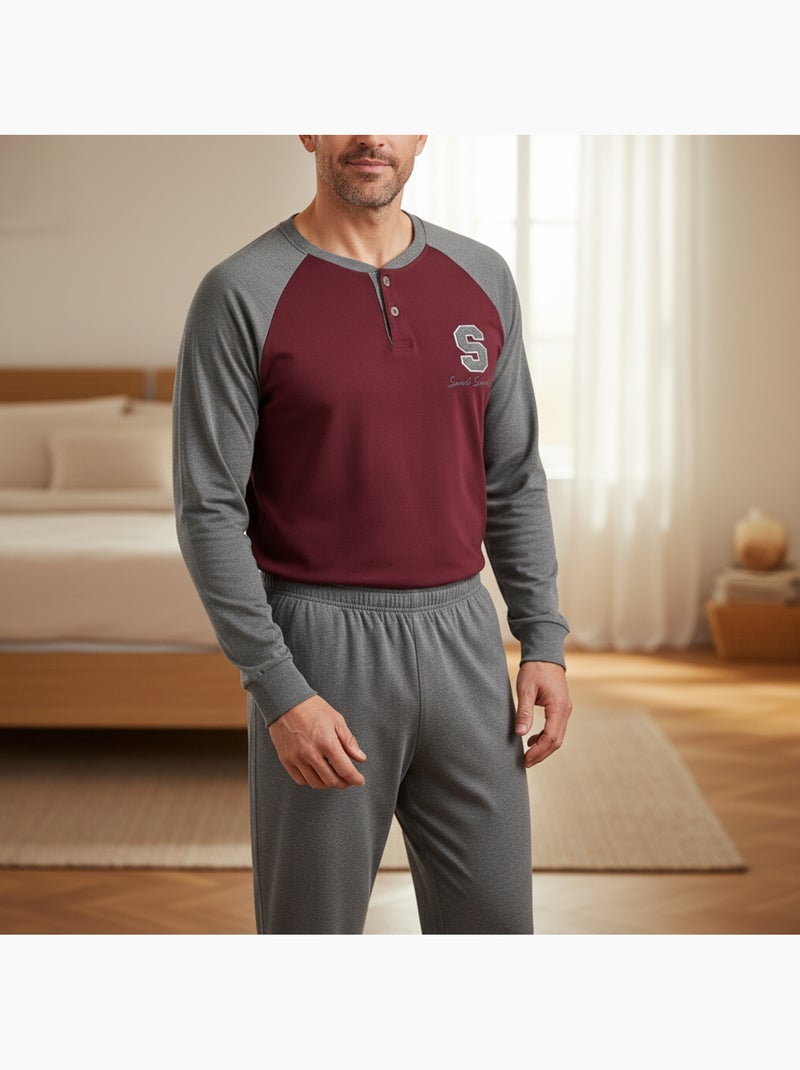 Pijama homem felpudo bicolor ozabi sweet secret club Bordô - Kiabi