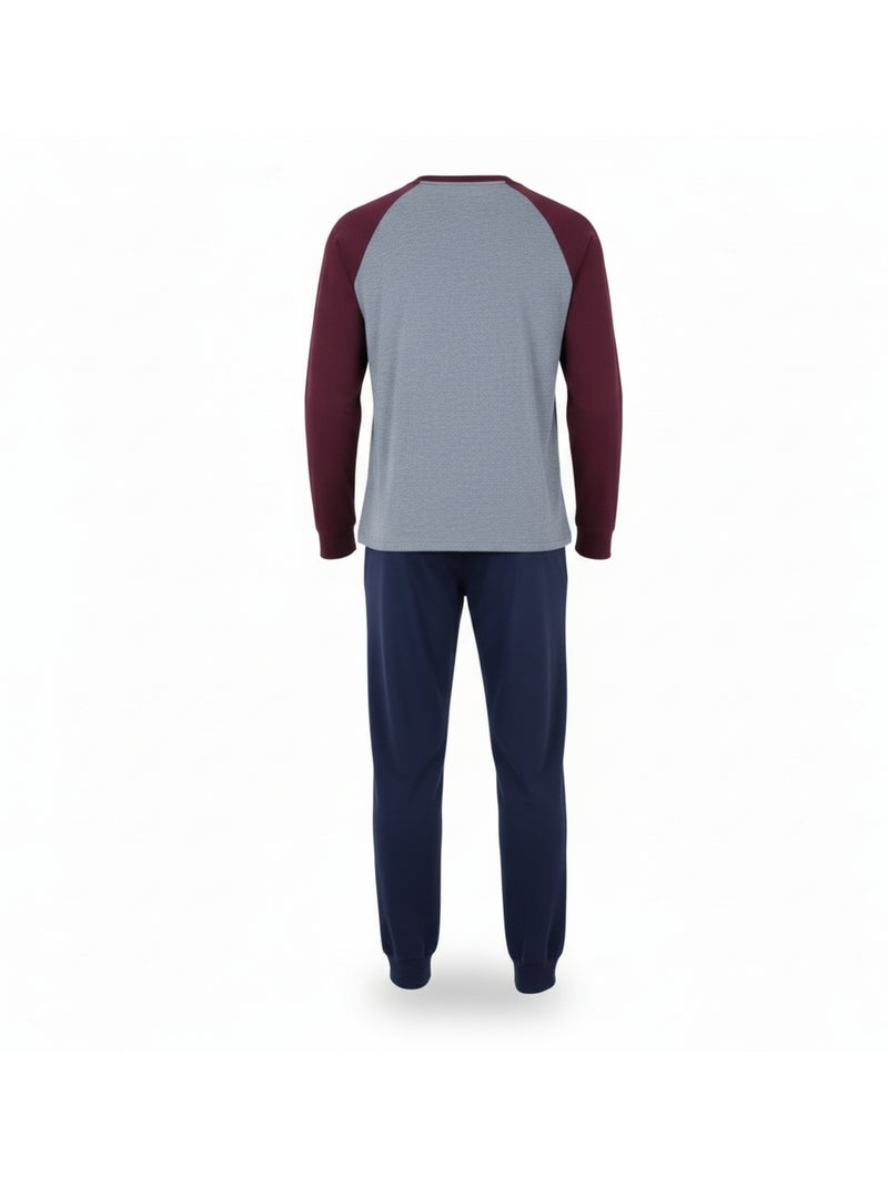 Pijama homem forrado polar bordado new york ozabi Bordô - Kiabi
