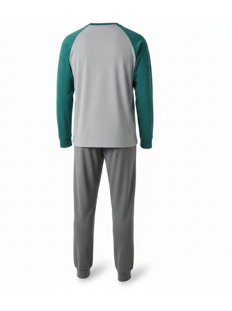 Pijama homem forrado polar bordado new york ozabi Verde - Kiabi