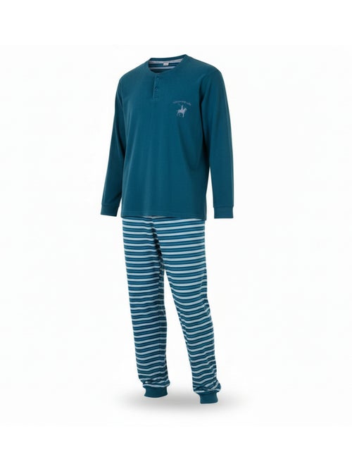 Pijama homem forrado polar com escudo bordado ozabi - Kiabi Pijama homem forrado polar com escudo bordado ozabi - Kiabi