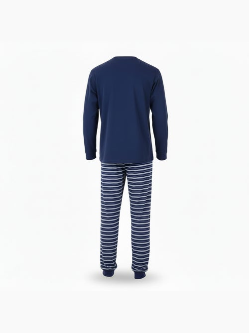 Pijama homem forrado polar com escudo bordado ozabi - Kiabi Pijama homem forrado polar com escudo bordado ozabi - Kiabi