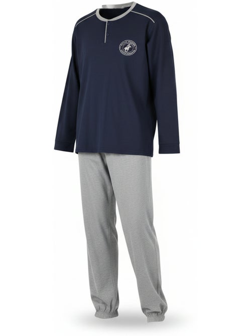 Pijama homem forrado polar com escudo bordado ozabi - Kiabi Pijama homem forrado polar com escudo bordado ozabi - Kiabi