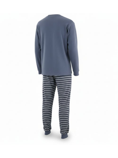 Pijama homem forrado polar com escudo bordado ozabi - Kiabi Pijama homem forrado polar com escudo bordado ozabi - Kiabi
