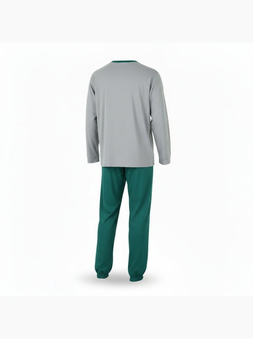 Pijama homem forrado polar com escudo bordado ozabi - Kiabi Pijama homem forrado polar com escudo bordado ozabi - Kiabi
