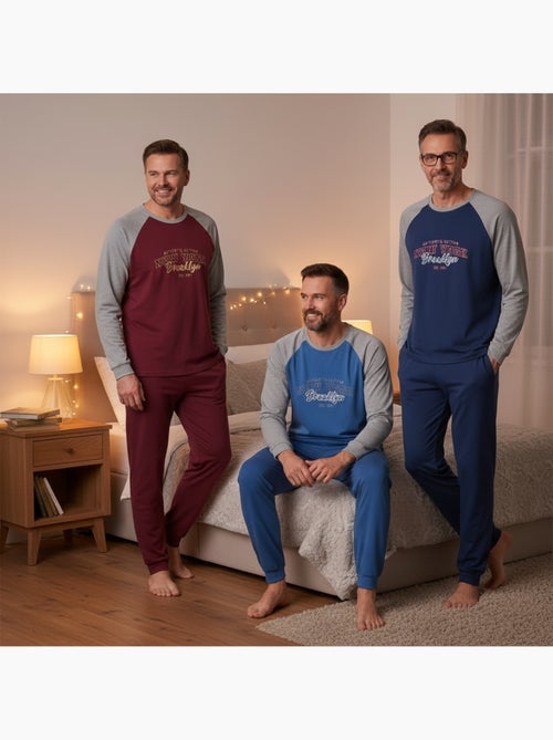 Pijama homem forrado polar ozabi pack 3 cores sortidas - Kiabi Pijama homem forrado polar ozabi pack 3 cores sortidas - Kiabi