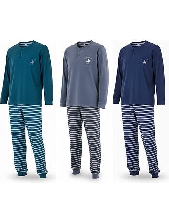 Pijama homem forrado polar ozabi pack 3 cores sortidas
