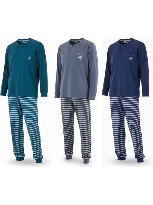 Pijama homem forrado polar ozabi pack 3 cores sortidas - Kiabi Pijama homem forrado polar ozabi pack 3 cores sortidas - Kiabi