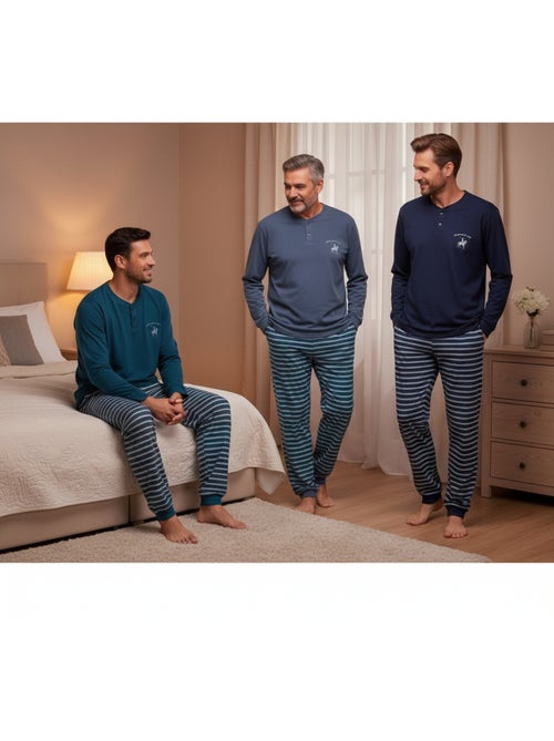 Pijama homem forrado polar ozabi pack 3 cores sortidas - Kiabi Pijama homem forrado polar ozabi pack 3 cores sortidas - Kiabi