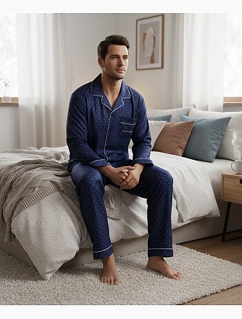 Pijama homem inverno polar abotoado c2529