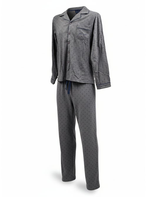 Pijama homem inverno polar abotoado c2529 - Kiabi Pijama homem inverno polar abotoado c2529 - Kiabi