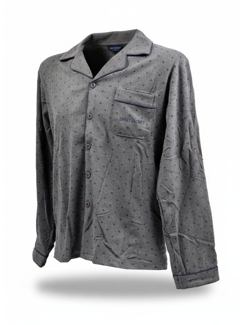 Pijama homem inverno polar abotoado c2529 - Kiabi Pijama homem inverno polar abotoado c2529 - Kiabi