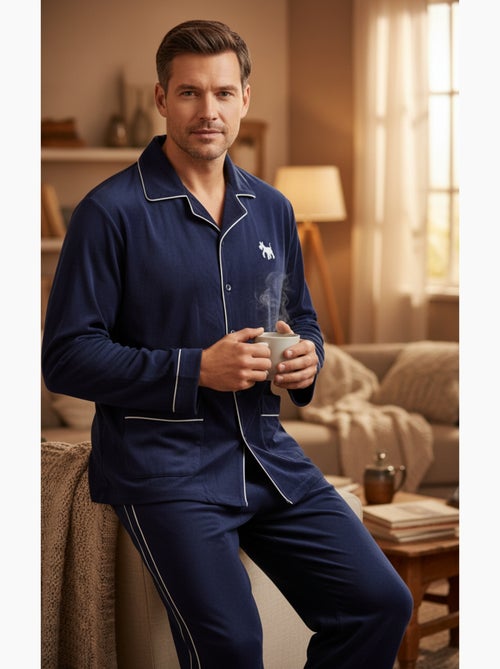 Pijama homem inverno polar abotoado c2530 - Kiabi