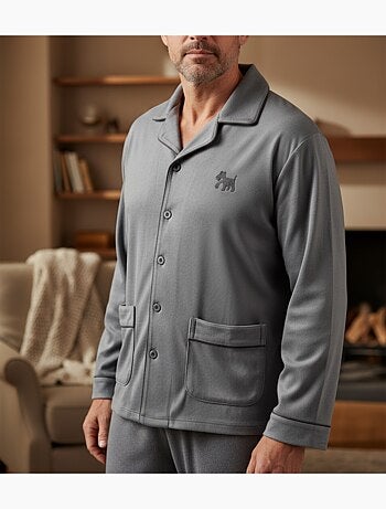 Pijama homem inverno polar abotoado c2530