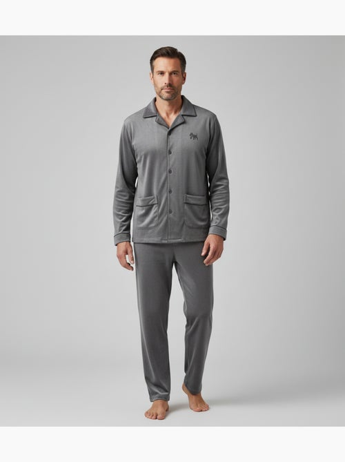 Pijama homem inverno polar abotoado c2530 - Kiabi