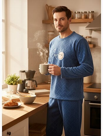 Pijama Homem Inverno Polar Macio SMILE