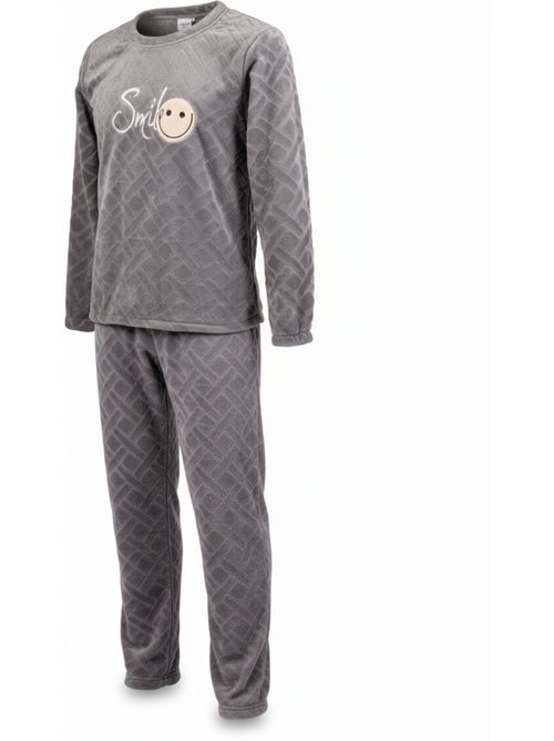 Pijama Homem Inverno Polar Macio SMILE - Kiabi Pijama Homem Inverno Polar Macio SMILE - Kiabi