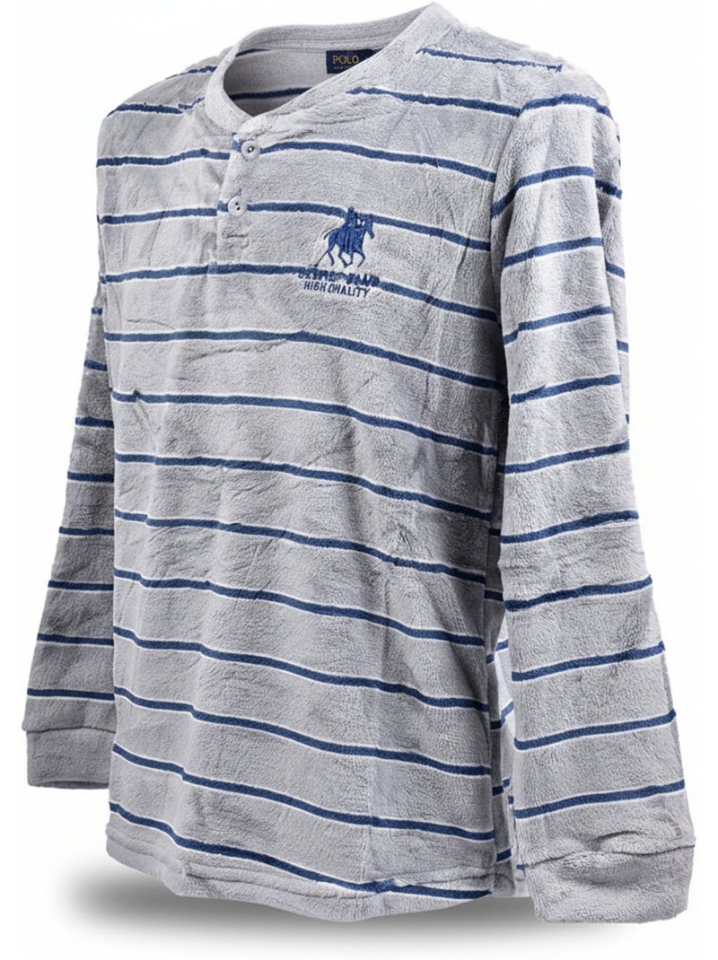 Pijama Homem Inverno Polar SECRET CLUB Z2653 Cinza - Kiabi