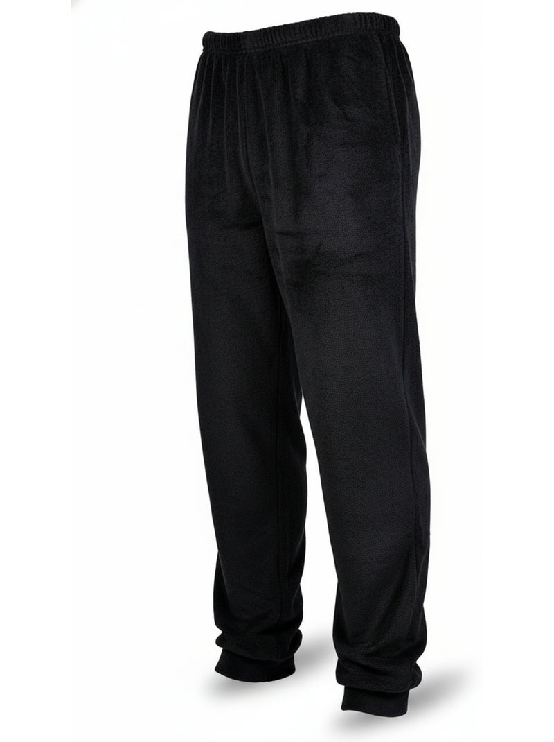 Pijama Homem Inverno Polar Suave RISCAS Z2654 Preto - Kiabi