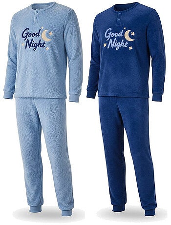 Pijama homem pack de 2 ozabi, polar macio e fofinho, bordado