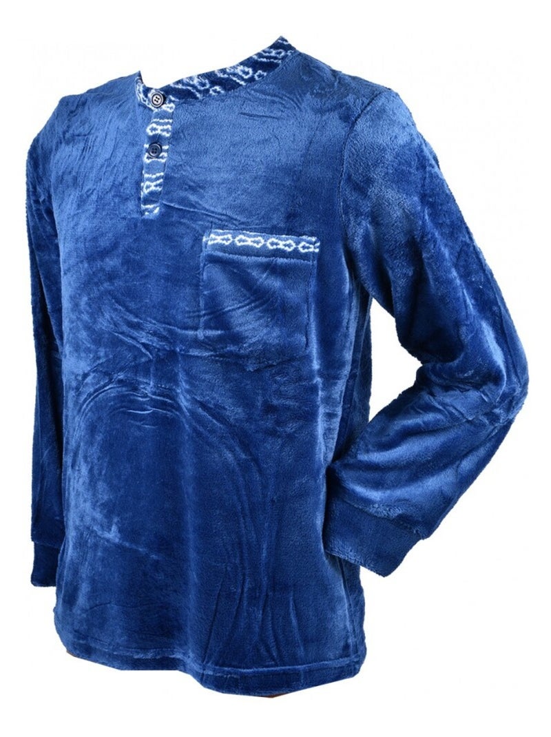 Pijama Homem Polar Eco Azul - Kiabi