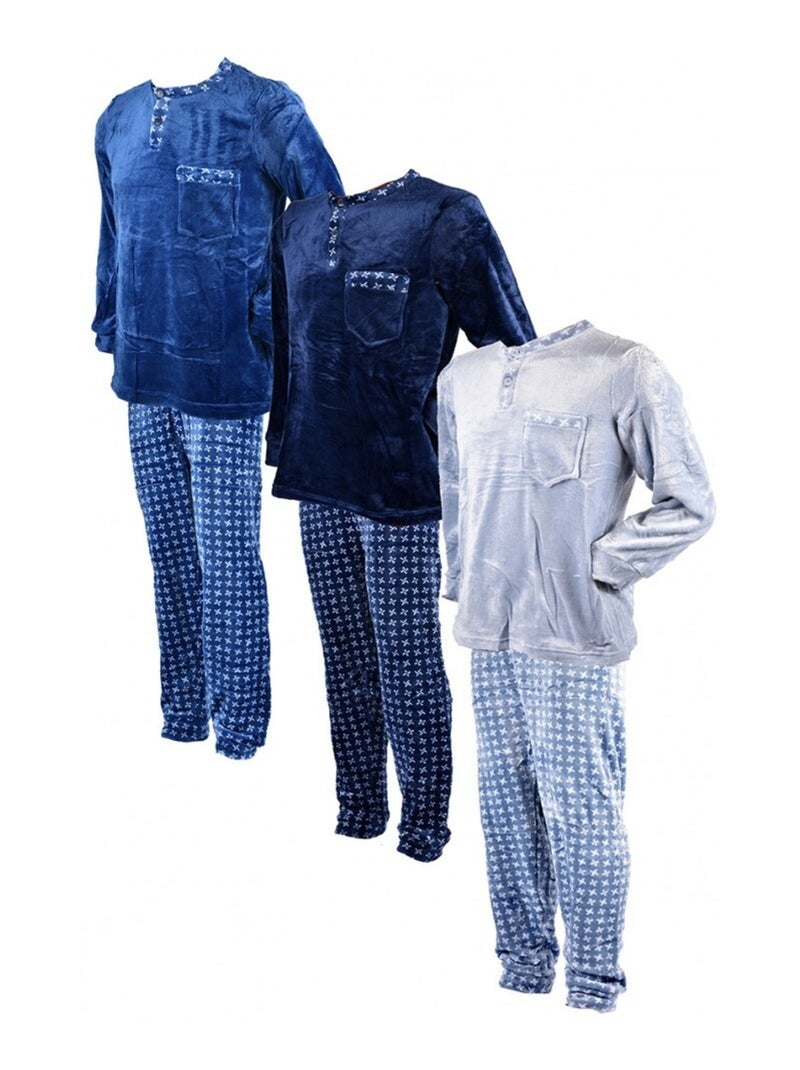Pijama Homem Polar Eco Azul-marinho - Kiabi