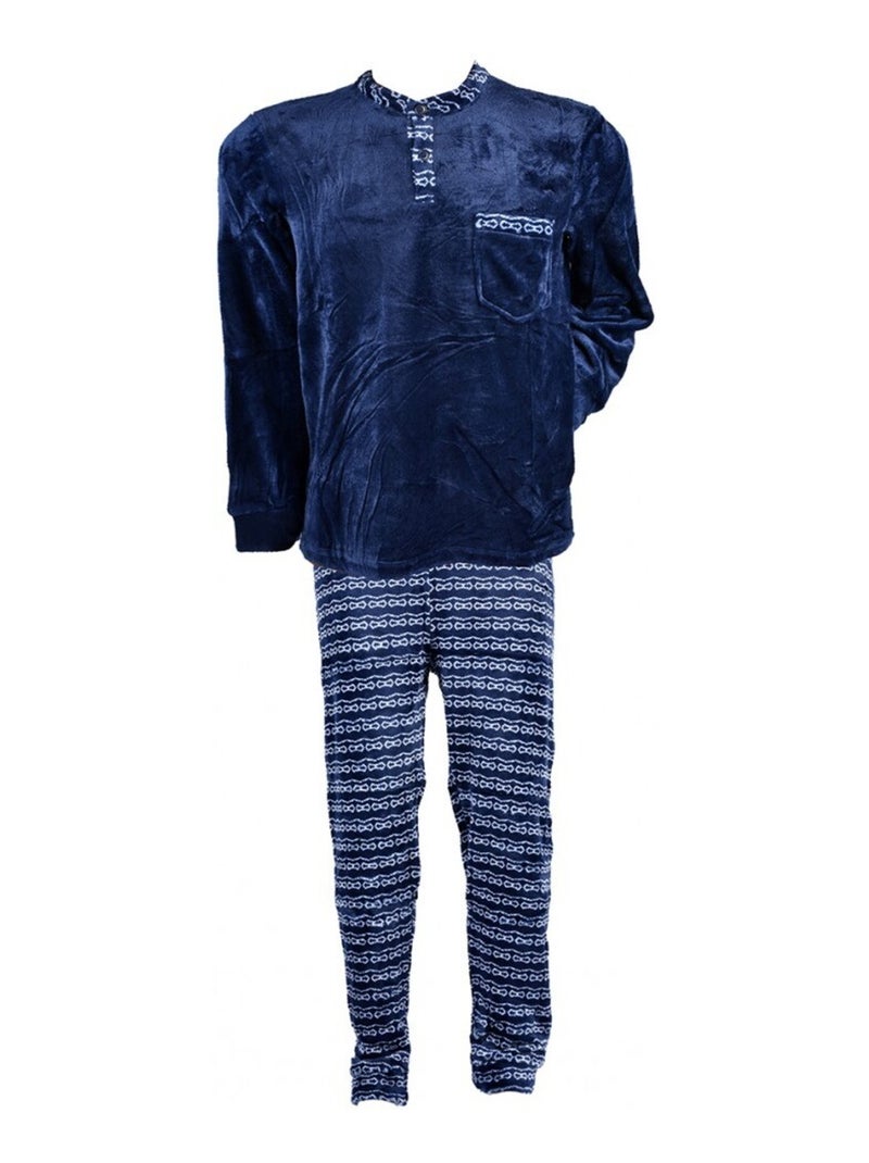 Pijama Homem Polar Eco Azul-marinho - Kiabi