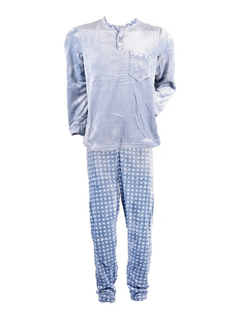 Pijama Homem Polar Eco Cinza - Kiabi