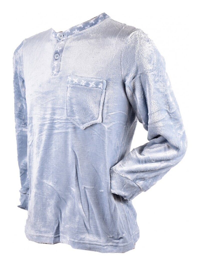 Pijama Homem Polar Eco Cinza - Kiabi