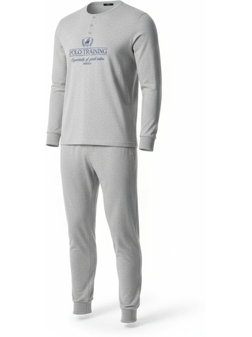 Pijama homem polar estampado bordado ozabi - Kiabi