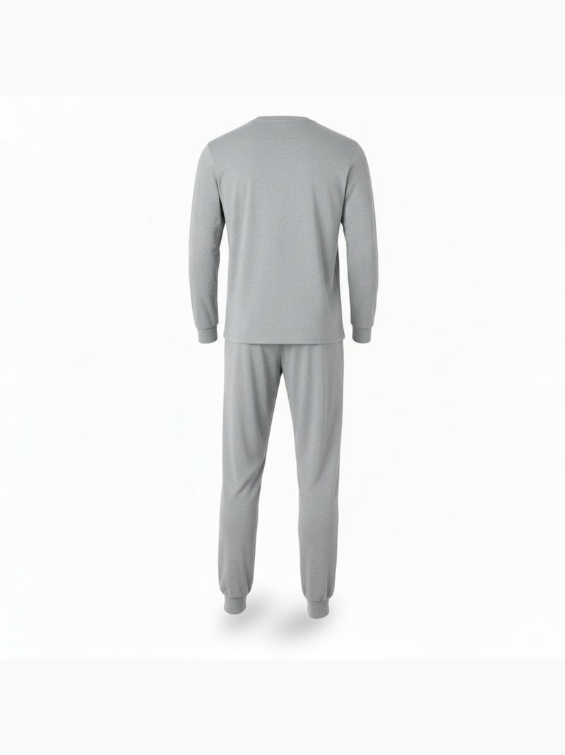 Pijama homem polar estampado bordado ozabi Cinza - Kiabi