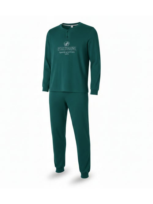 Pijama homem polar estampado bordado ozabi - Kiabi Pijama homem polar estampado bordado ozabi - Kiabi