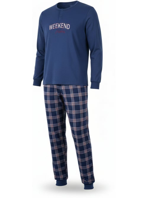 Pijama homem polar ozabi brodado weekend vibes - Kiabi