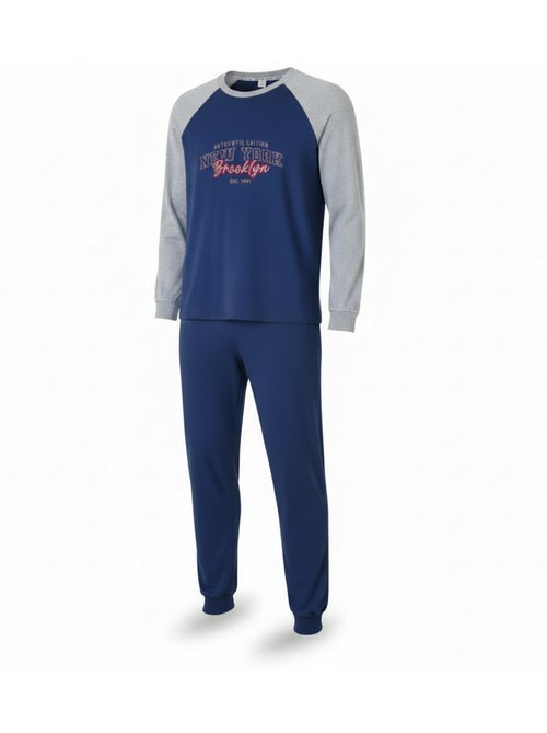Pijama homem polar raglan bordado ozabi - Kiabi