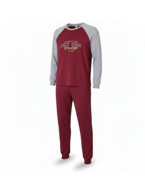 Pijama homem polar raglan bordado ozabi - Kiabi