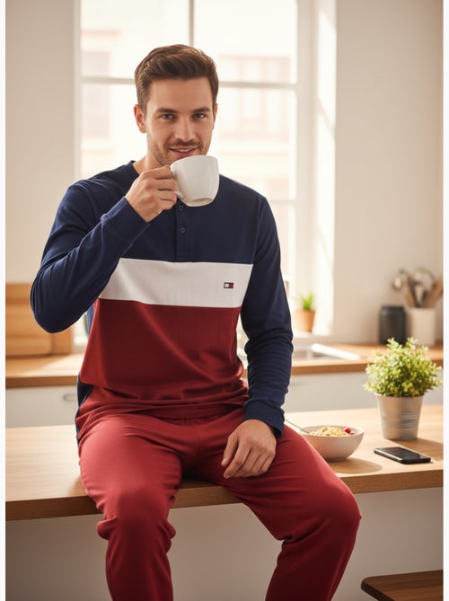 Pijama Homem Tricolor Microfibra Stretch C2520 - Kiabi