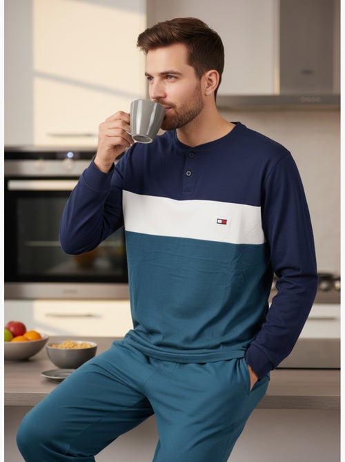 Pijama Homem Tricolor Microfibra Stretch C2520 - Kiabi
