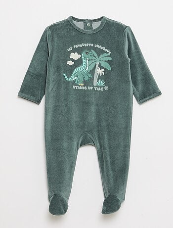 Pijama inteiro 'Jurassic World' em veludo de algodão