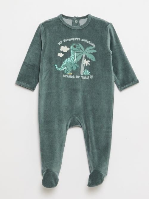 Pijama inteiro 'Jurassic World' em veludo de algodão - Kiabi