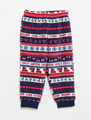 Pijama jacquard em polar de 2 peças - Sweatshirt + calças