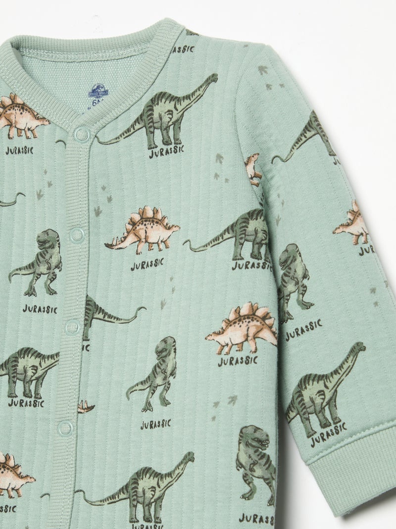 Pijama 'Jurassic World' com pés Verde - Kiabi
